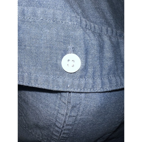 Patagonia Top Organic Cotton Chambray Button Shirt Women's 2 XS Blue Long Sleeve - Picture 3 of 8